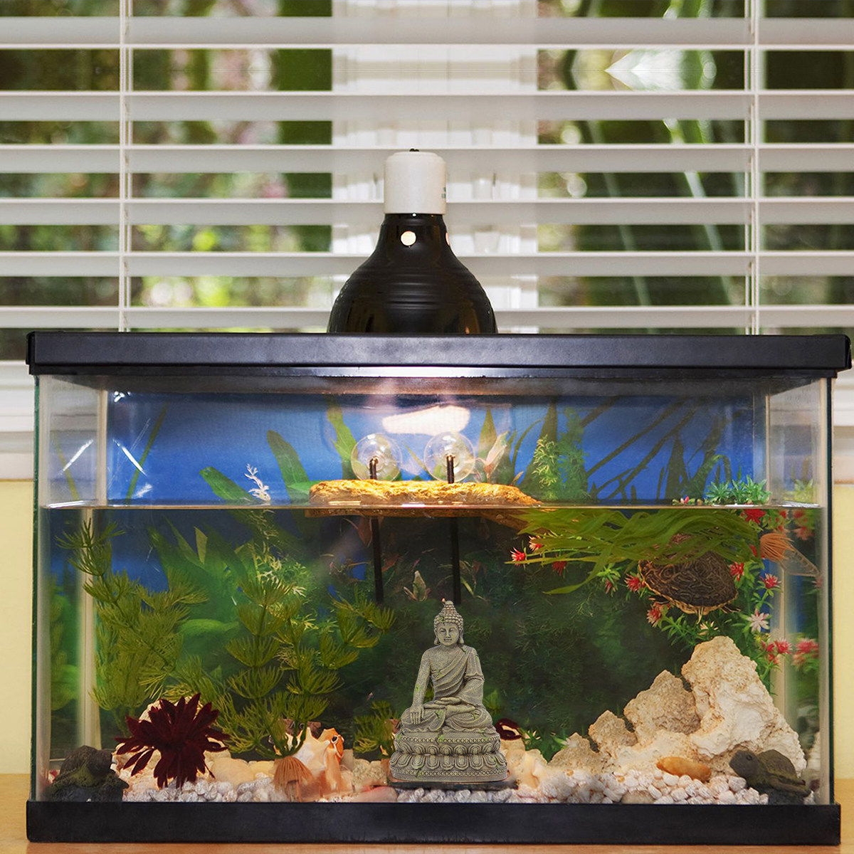 Aquarium Fish Hiding Spot - 1Pcs Thick Eco Friendly Resin Buddha