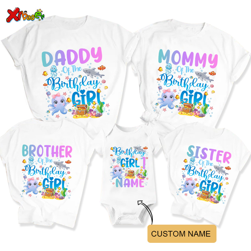 Aquarium Fish With Name - Sea Creatures Family Matching outfits Birthday