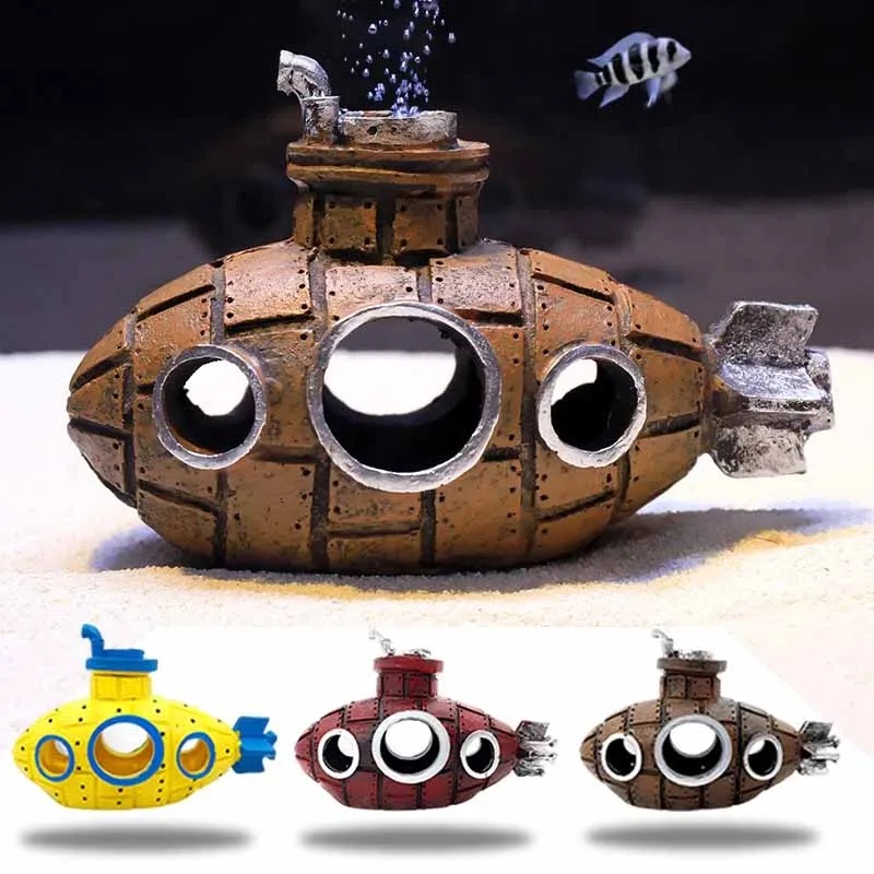 Aquarium Fish For Sale Online - Resin Submarine Ornaments Aquarium Fish Tank