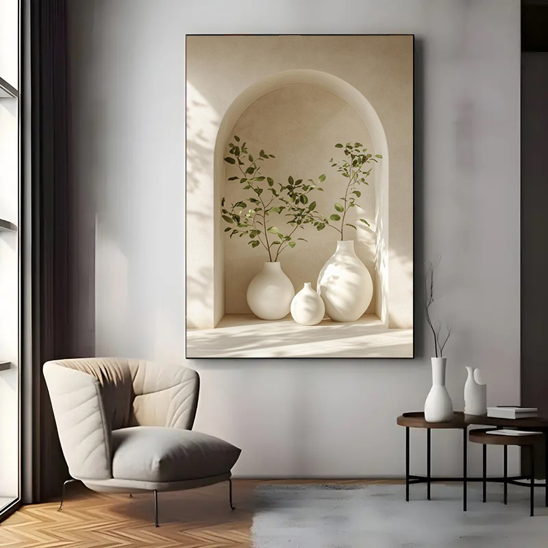 Live Plant Fertilizer - Large Frameless Canvas Art Print Modern