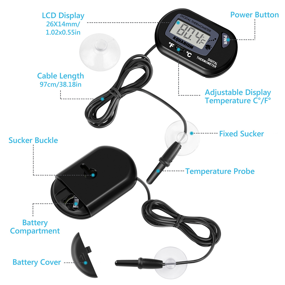 ST-3 Waterproof Digital Aquari - Aquarium Fish Yellow And Black recension och pris