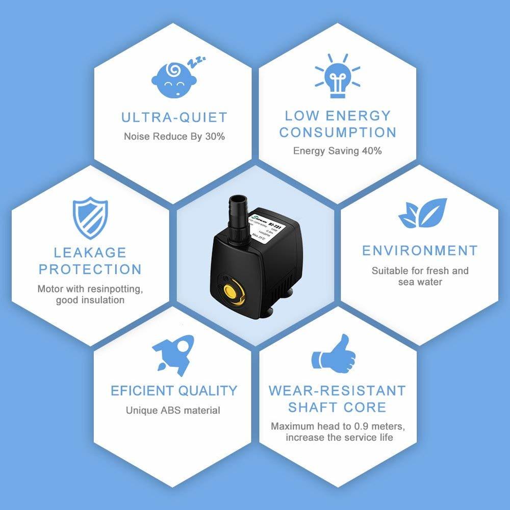 220V 300-800L/h Submersible Wa - Aquarium Fish Rate recension och pris