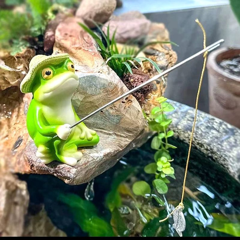 Fishing Frog Statue Outdoor Ga - Aquarium Fish Buy recension och pris
