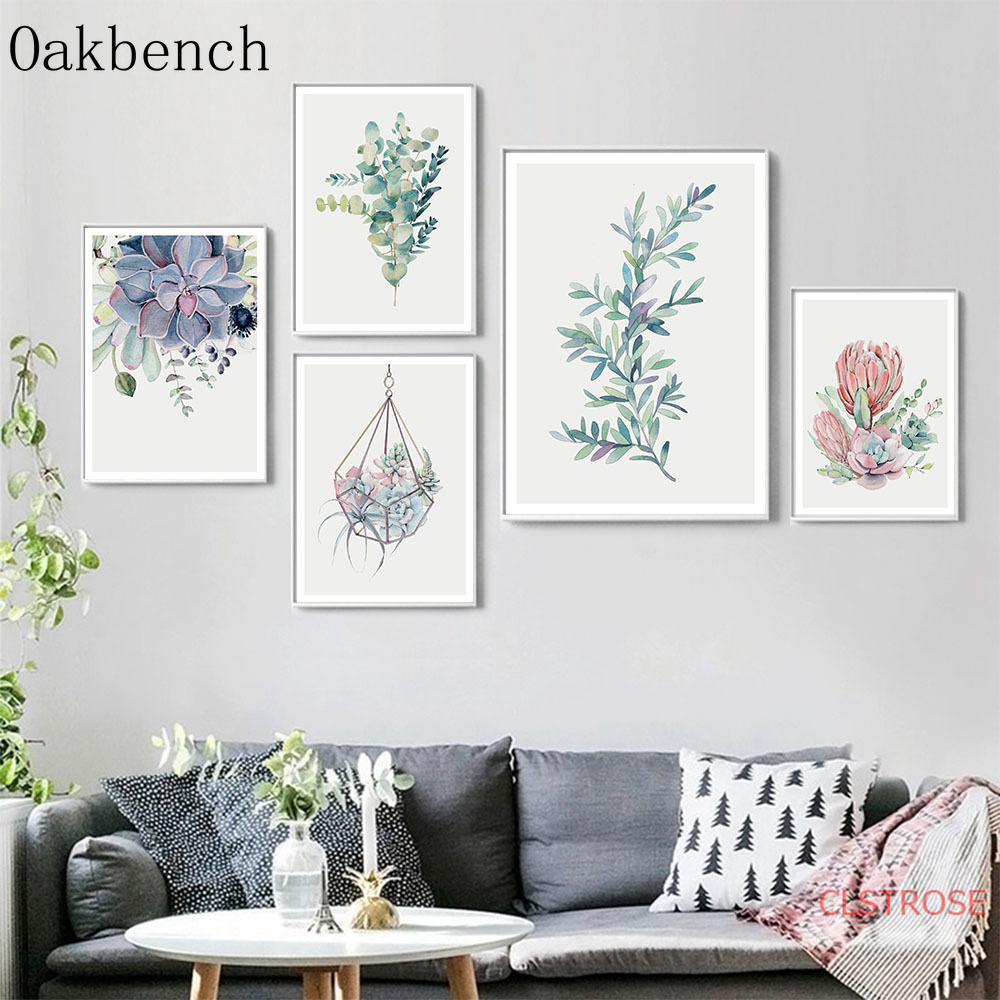 Succulent Plant Wall Art Poste - Live Plant Fertilizer recension och pris