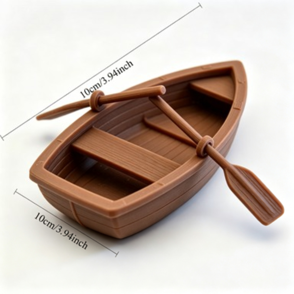 Mini Double Oar Wooden Boat Aq - Aquarium Fish Only recension och pris