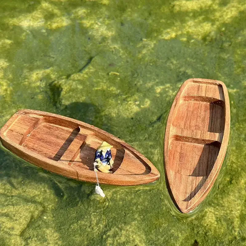 Handmade Wooden Boat Mini Floa - Aquarium Fish For Sale Online recension och pris