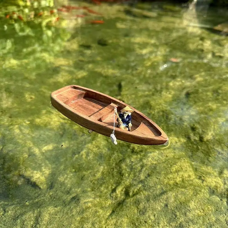 Handmade Wooden Boat Mini Floa - Aquarium Fish For Sale Online recension och pris