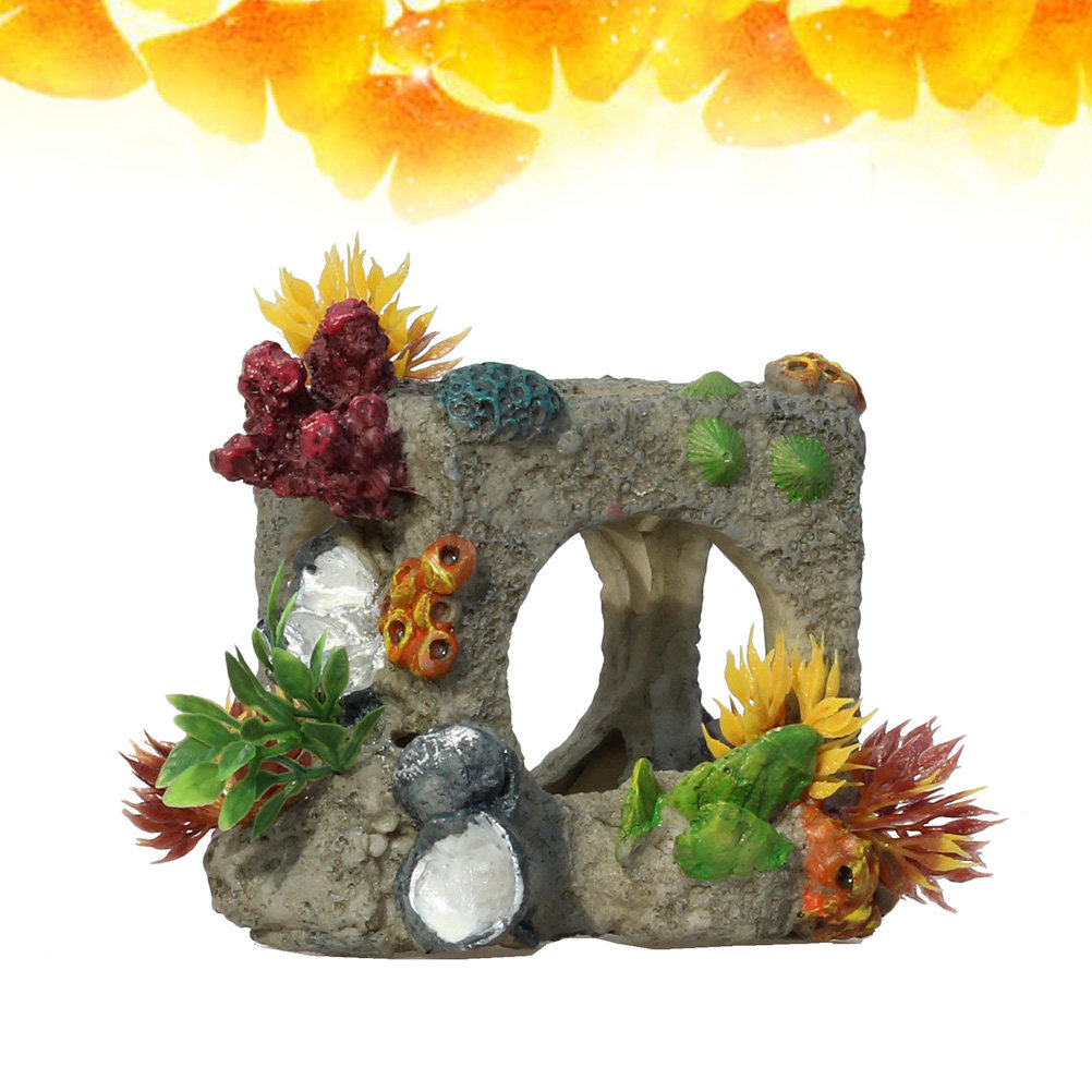 1Pcs Lifelike Coral Stone Aqua - Aquarium Fish Hiding Spot recension och pris