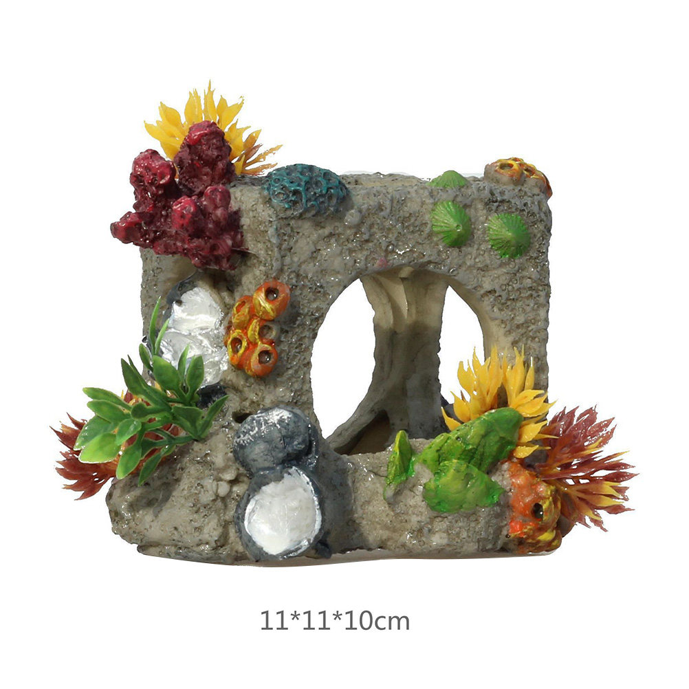 1Pcs Lifelike Coral Stone Aqua - Aquarium Fish Hiding Spot recension och pris