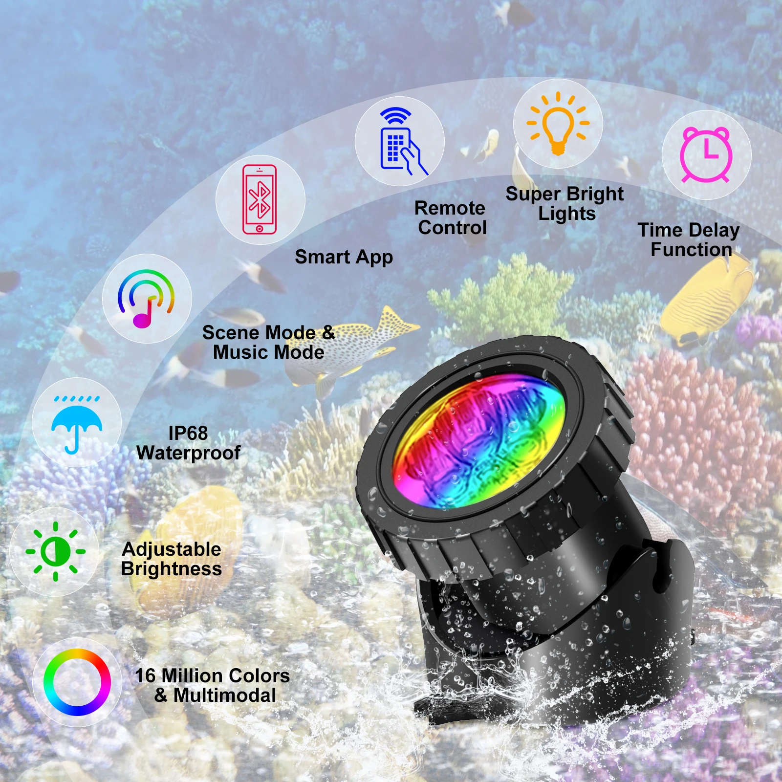 6/8/10 LED RGB Underwater Pond - Aquarium Fish App recension och pris