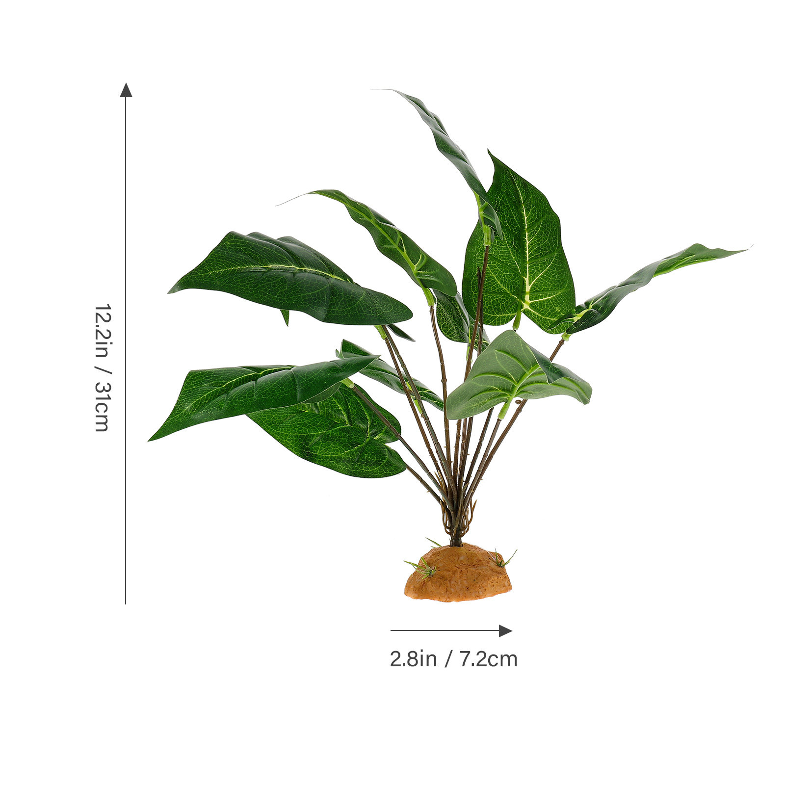Lifelike Reptile Terrarium Pla - Aquarium Fish Hiding Spot recension och pris