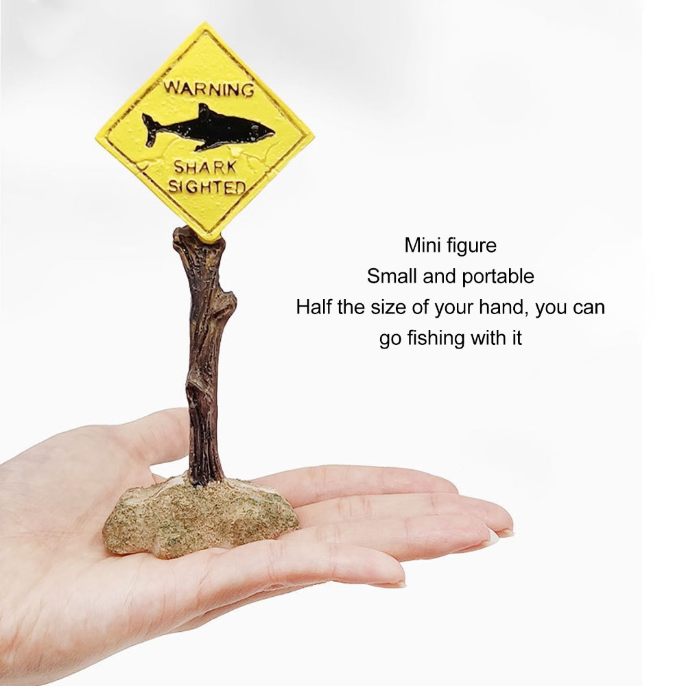 Resin Shark Warning Board Orna - Aquarium Fish Yellow recension och pris