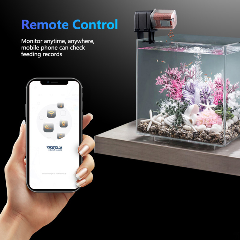 Smart WiFi Fish Feeder Remote  - Aquarium Fish Holiday Food recension och pris
